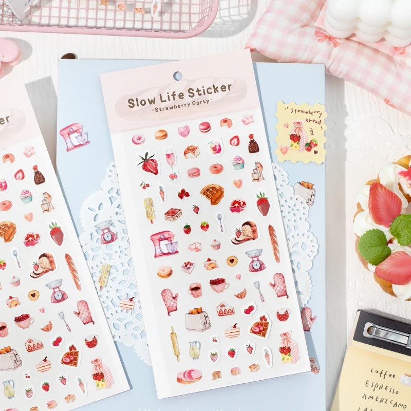 1 Sheet/Pack ‌Slow Life Series Decorative Stickers Material Perfect for Journaling Diy Scrapbooking Supplies