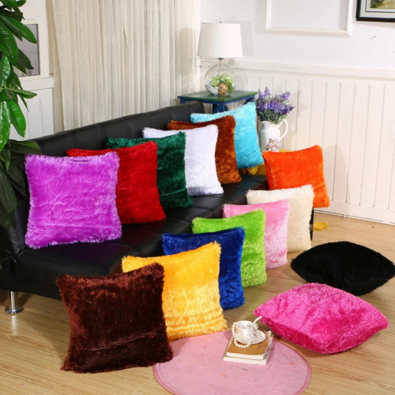 Throw Pillow Cover Short Plush Comfortable and Soft Sofa Decoration Household Products Modern Minimalism Cushion Covers