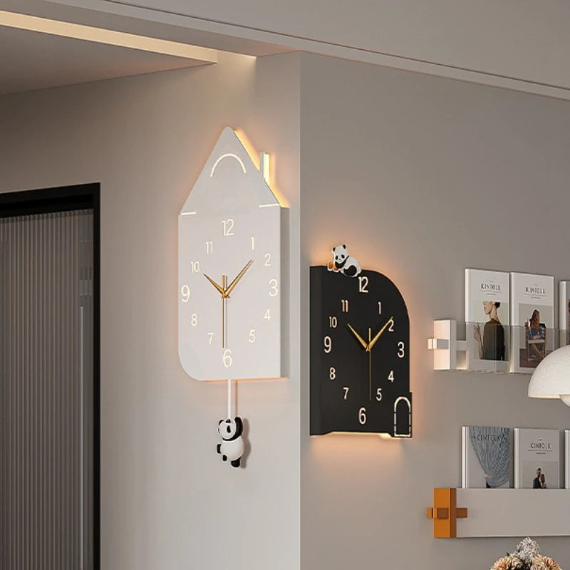 Modern Silent Wall Clocks Double-sided Wall Clock Corner Hall Home Restaurant Corner Watch Interior Wall Decoration Ornaments