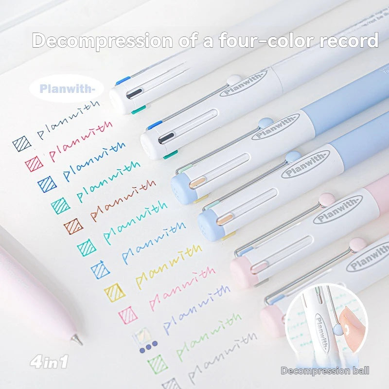 1PC Gel Pen Multi Color Pen With High Aesthetic Value And Multiple Colors In One, Neutral Pen, Note Taking Special Marker Pen