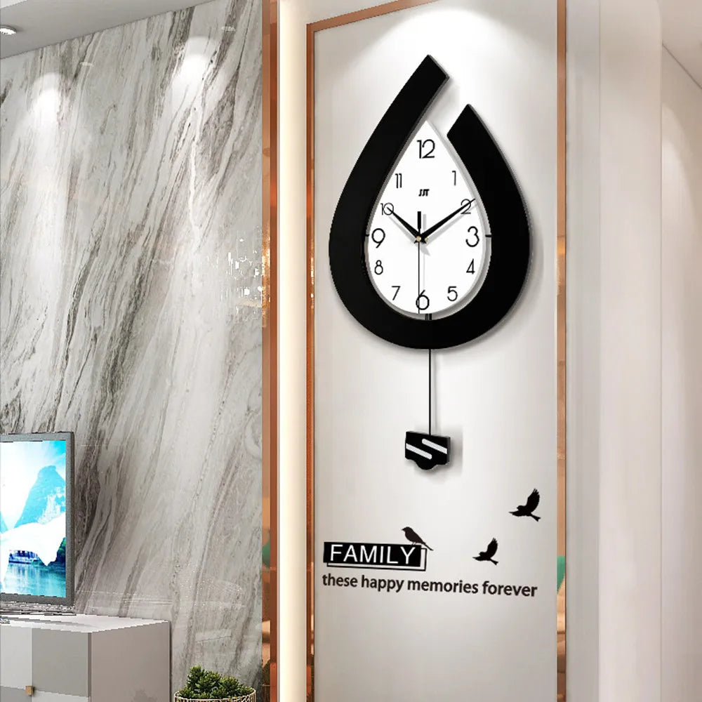 Wall Clock for Living Room, Creative Fashion, Modern Simple Home Swing Clock