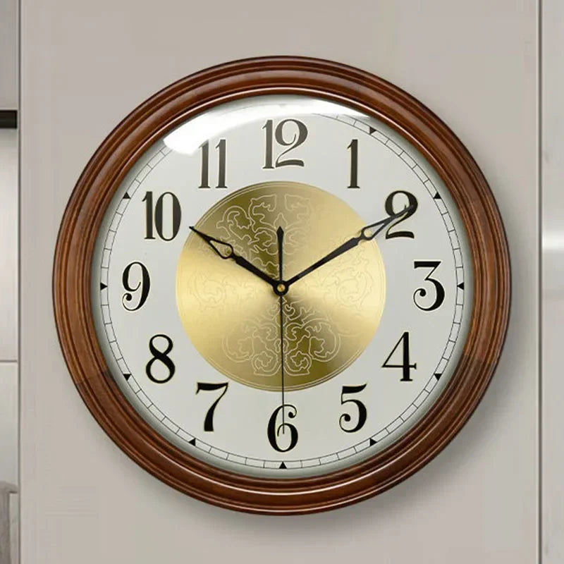 Solid Wood Wall Clock Modern Living Room Large Clock  Aesthetic Watch Silent Creative Home Decoration Accessories Interior